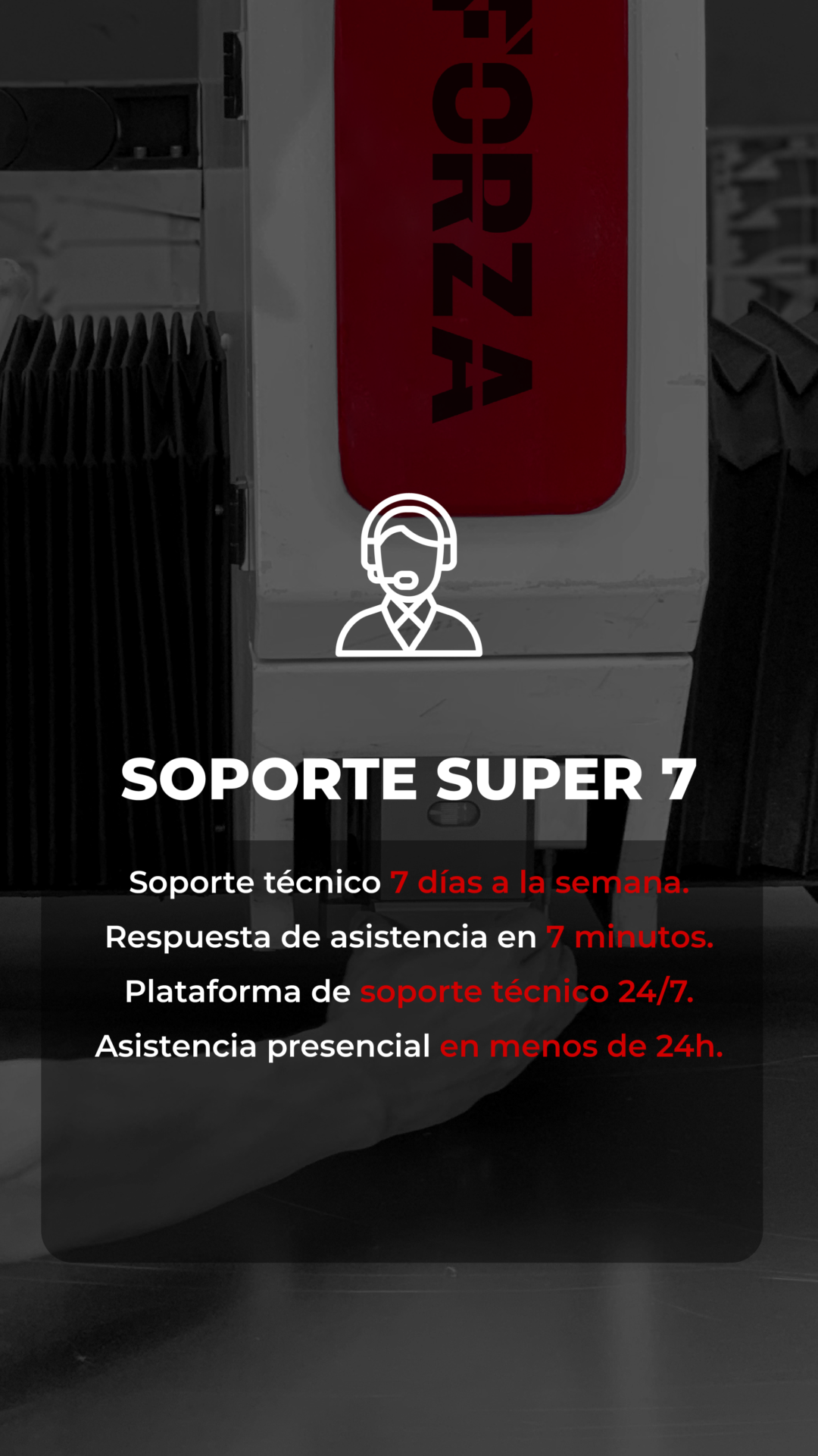 Soporte Súper 7: soporte técnico todos los días, plataforma de soporte 24/7 y asistencia presencial en menos de 24h